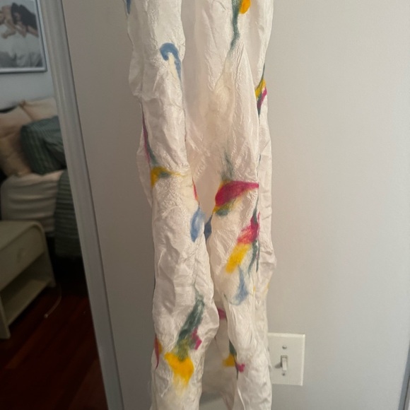 VINTAGE mixed medium silk colorful scarf - Picture 3 of 5